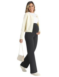 Wide Leg Yoga Maternity  Work Pants