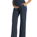 Navy Maternity Pants - Side View