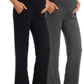 Black&Gray_Maternity_Pants_Side_View