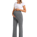 Black_Melange_Gray_Maternity_Pants_comfort_fit