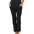 Black Maternity Work Pants front View