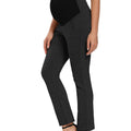 Dark_Melange_Gray_Maternity_Work_Pants_side_View