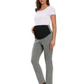 Melange_Gray_Maternity_Work_Pants_front