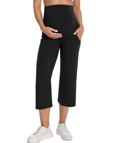 Comfort Fit Belly Wide Leg Cropped Pant