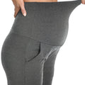 Melange_Gray_Maternity_Pants_high_waist