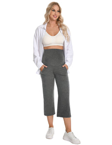 Melange_Gray_Maternity_Pants_comfort_fit
