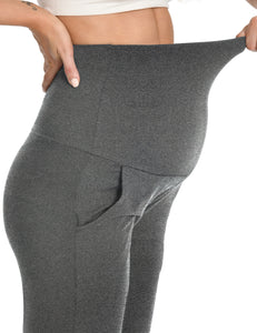 Melange_Gray_Maternity_Pants_waist_detail