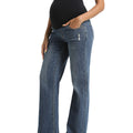 Vintage Blue Maternity Pants - Side View