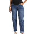 Dark_Blue_Loose_Fit_Boyfriend_Maternity_Jeans_Front_View