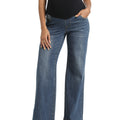 Vintage Blue blue Maternity Pants - Front View