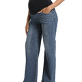 Vintage Blue Blue Maternity Pants - Side View