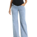Light blue Maternity Pants - Front View