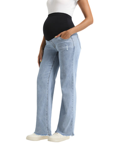 Comfort Fit Belly Raw Hem Jean
