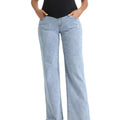 Light_Blue_Maternity_Denim_Wide_leg_Front View