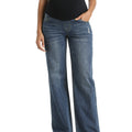 Vintage Blue Maternity Pants - Front View