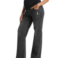 Wash Black Maternity Pants - Side View