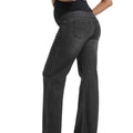 Wash Black Maternity Pants - Back View