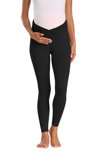 Black-Maternity-Leggings-front-View