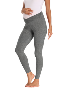 Melange_Gray_Maternity_Leggings_Side_View