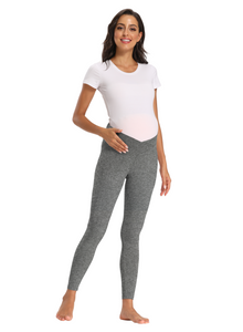 Melange_Gray_Maternity_Leggings_comfort_fit2