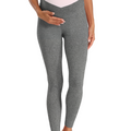 Melange_Gray_Maternity_Leggings_front_View