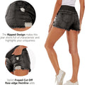 Washed_Black_V_Shape_Low_Rise_Waistband_ripped_denim_short