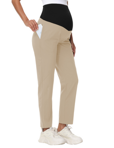 Beige_Maternity_Pants_Side_View