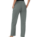 Gray_Maternity_Support_Belly_Work_Pants_back_View