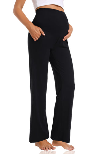 Black Maternity Pants side view