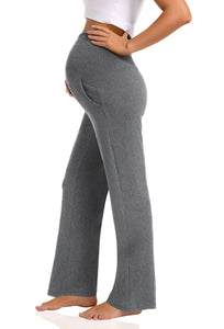 Black_Melange_Gray_Maternity_Pants_back2_View