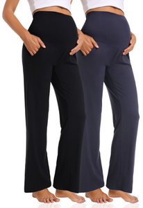 Black_Navy_Maternity_Pants_Side_View