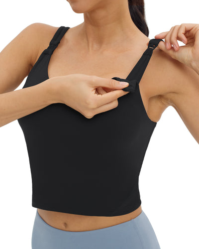 Nursing Sports Tank Top with Built-In Bra