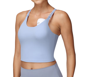 Light Blue Breastfeeding Nursing TankTops  detail View2