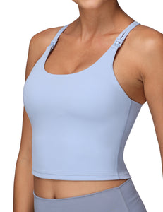 Light Blue Breastfeeding Nursing TankTops  side View