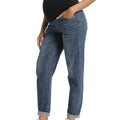 Vintage Blue Blue Maternity Pants - Side View