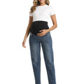 Vintage Blue blue Maternity Pants - Comfort Fit
