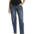 Vintage Blue blue Maternity Pants - Front View